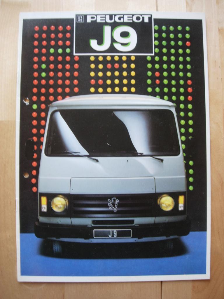 Peugeot J9 Brochure 1987 - Bestelwagen, Ophalen of Verzenden, Zo goed als nieuw, Peugeot, Peugeot