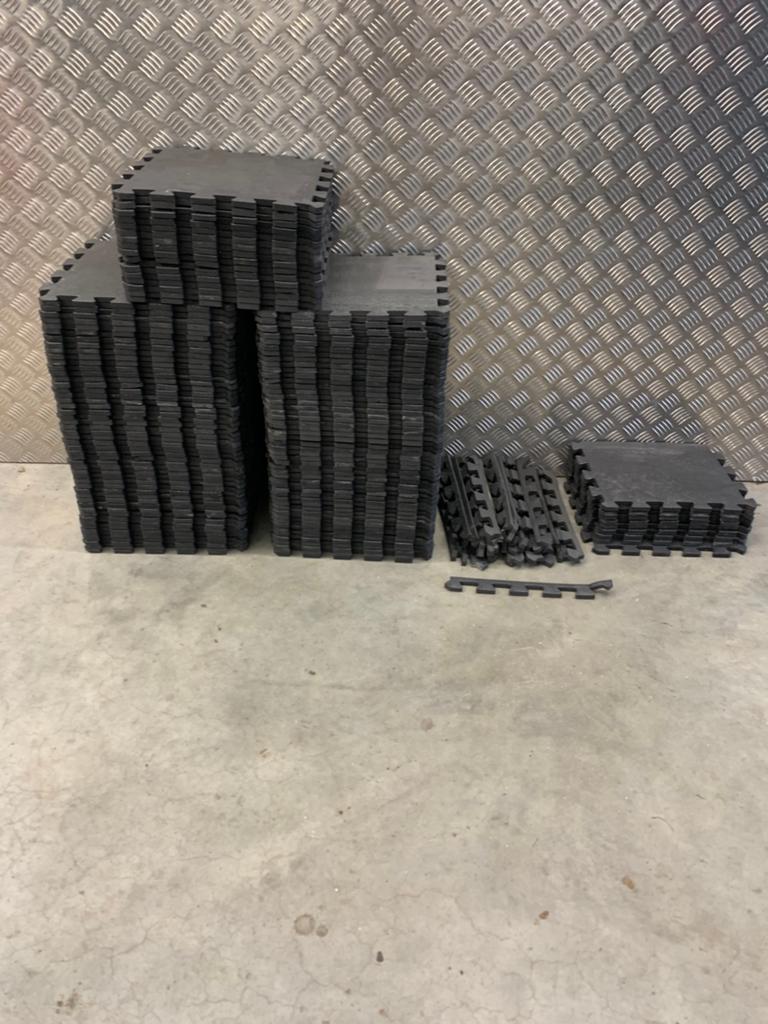 Rubber puzzel tegels, Ophalen, Zo goed als nieuw, Fitnessmat