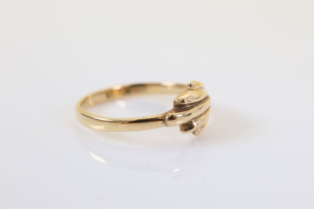 18 Karaat Gouden Dames Ring | Vintage Design | Maat 19, 19 tot 20, Ophalen of Verzenden, Zo goed als nieuw, Dame