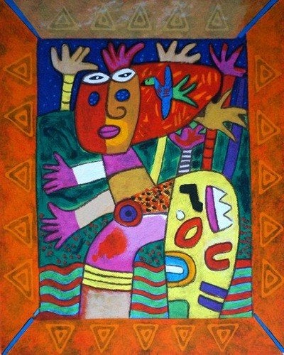 Clemens Briels - "Margarita Go To The River", Gesigneerd, Verzenden, Zeefdruk