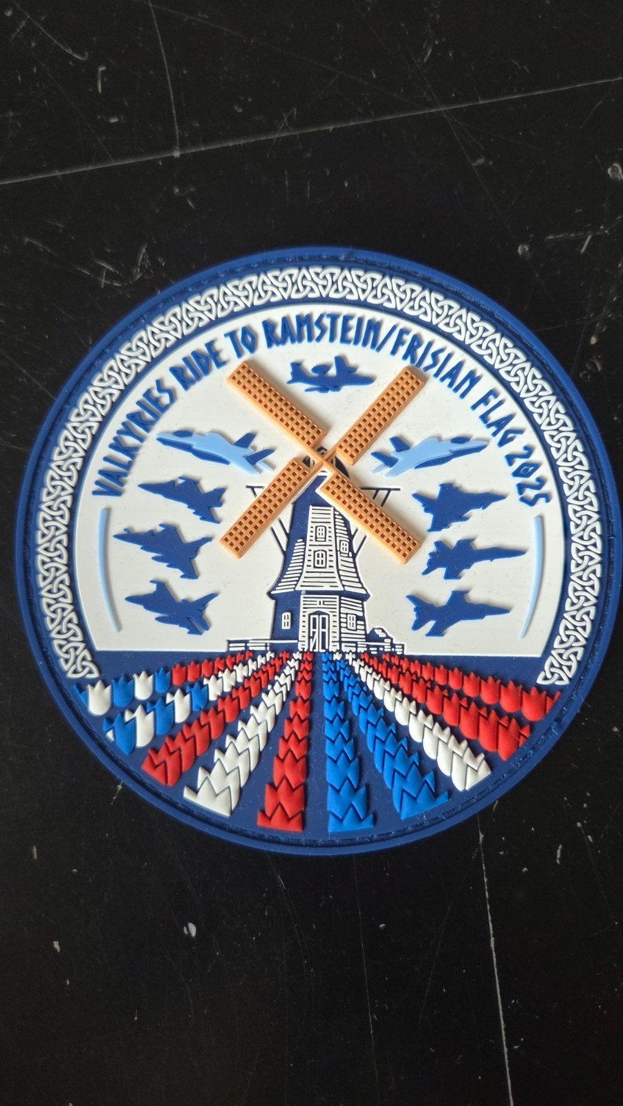 495th FGS Ramstein Flag/Frisian Flag patch PVC, Verzamelen, Ophalen of Verzenden, Zo goed als nieuw, Patch, Badge of Embleem