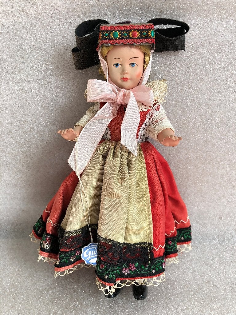 Vintage Duits Gura Pop Popje 20 cm 1950-1960, Verzamelen, Poppen, Ophalen of Verzenden, Zo goed als nieuw, Pop
