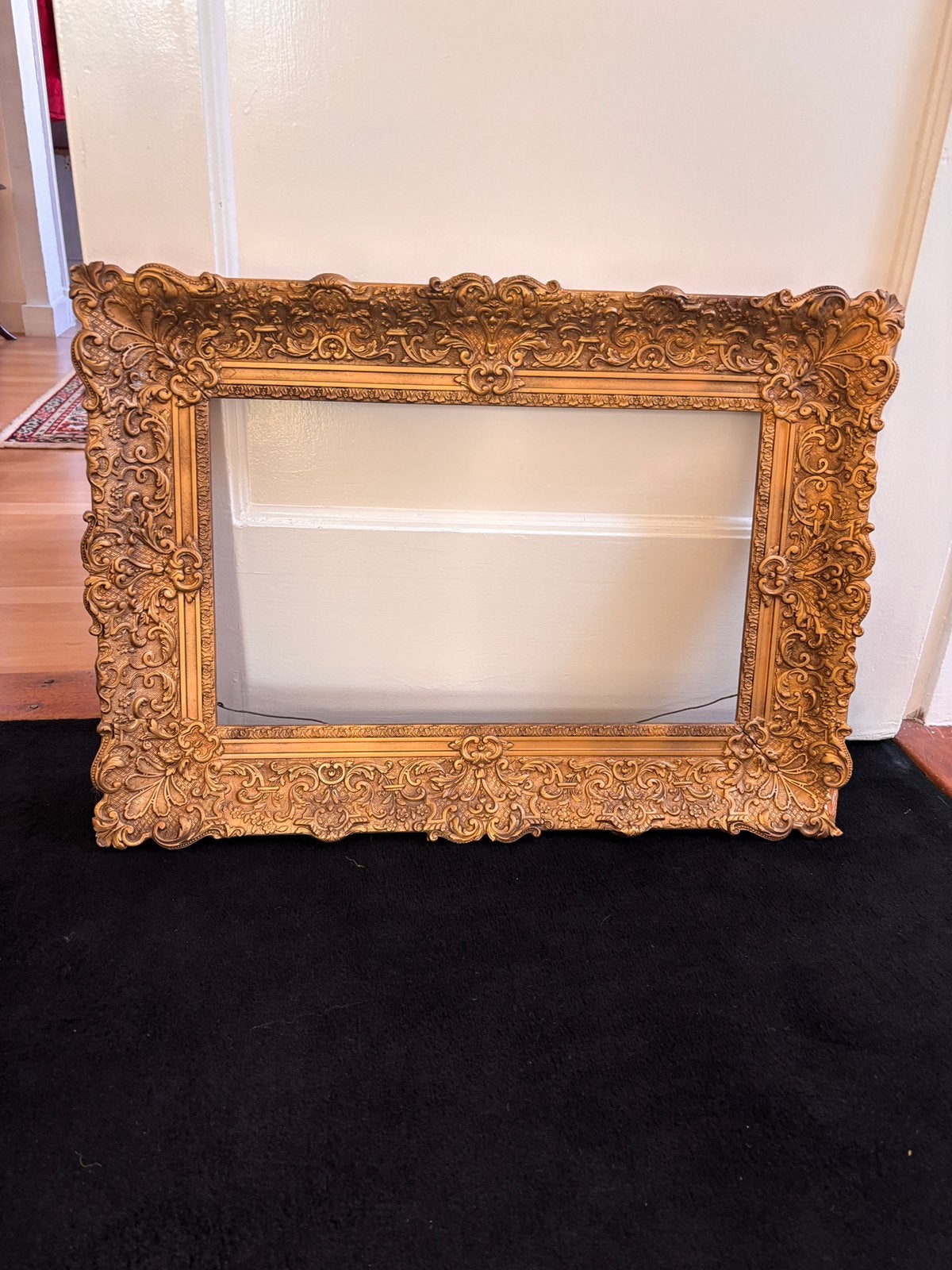 Gedetailleerde Gouden Barok Lijst - Antieke Stijl, Ophalen, Gebruikt, 50 tot 75 cm, 75 tot 100 cm