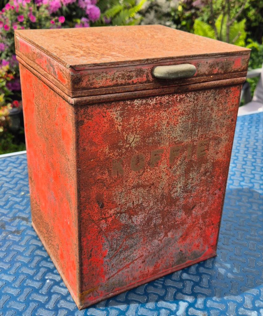 ​Prachtig Oud Stoer Vintage Koffieblik / Winkelblik, Verzamelen, Blikken, Ophalen of Verzenden, Koffie