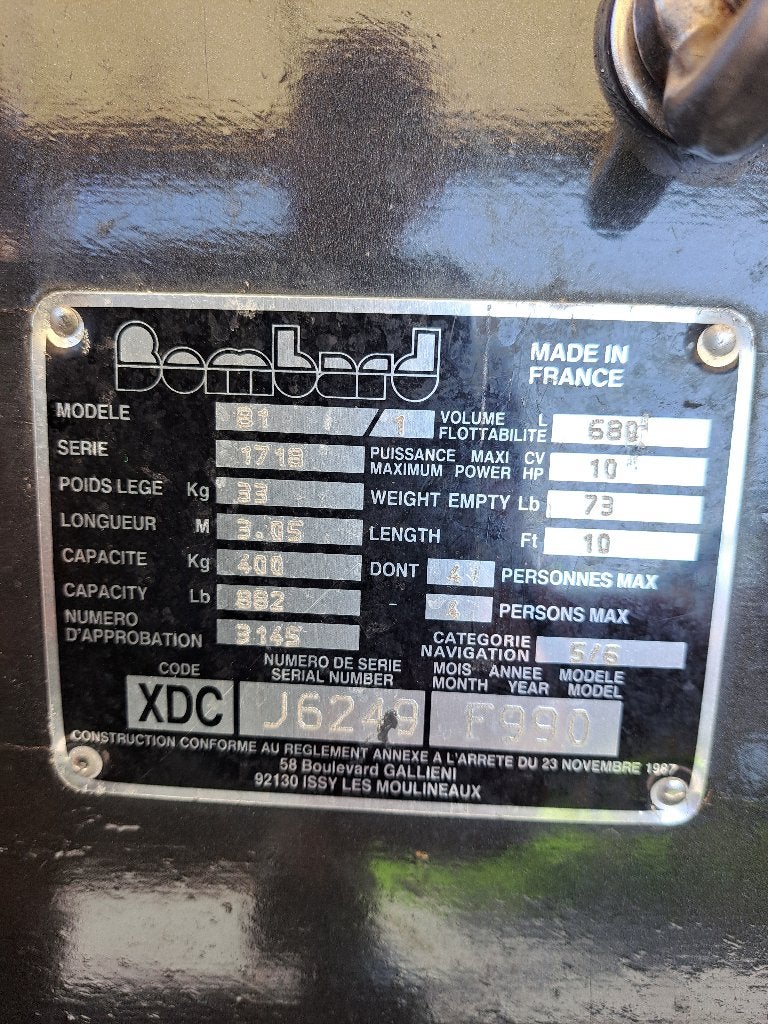 Bombard B1 rubberboot onderdelen, Ophalen, Gebruikt, Overige typen