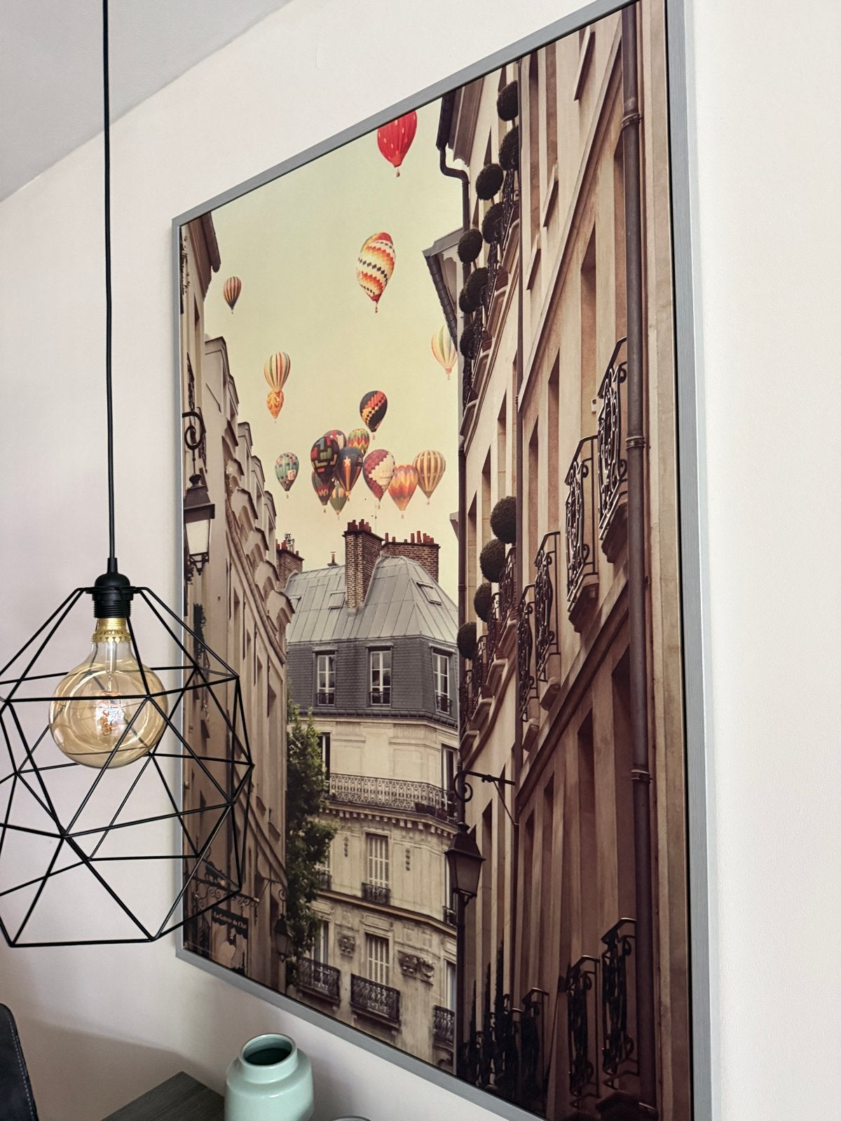 Ikea schilderij Parijs met luchtballonnen WOENSDAG OPHALEN, Ophalen, 75 – 100, 50 tot 75 cm, Print