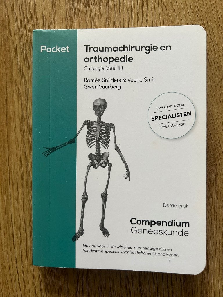 Compendium Pocket Traumachirurgie en orthopedie, Boeken, Ophalen of Verzenden, Beta, Zo goed als nieuw, Niet van toepassing