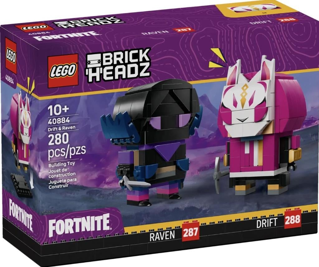 Lego 40884 Fortnite Drift en Raven figuren NIEUW, BrickHeadz, Lego, Nieuw, Ophalen of Verzenden