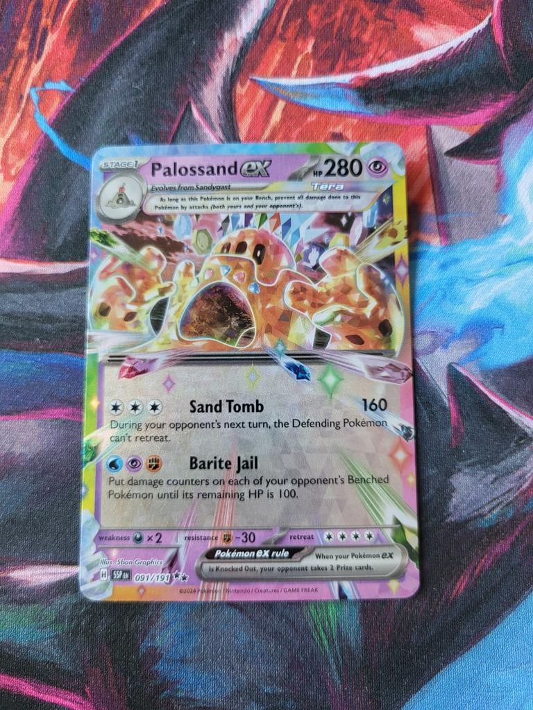 Palossand EX - Surging Sparks #091/191, Ophalen of Verzenden, Zo goed als nieuw