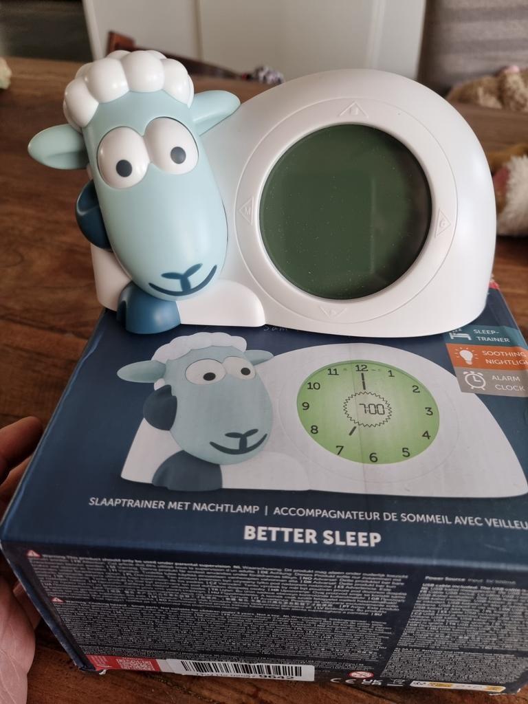 Zazu Schaap Slaaptrainer Wekker met Nachtlampje, Witgoed en Apparatuur, Wekkers, Ophalen of Verzenden, Zo goed als nieuw, Digitaal