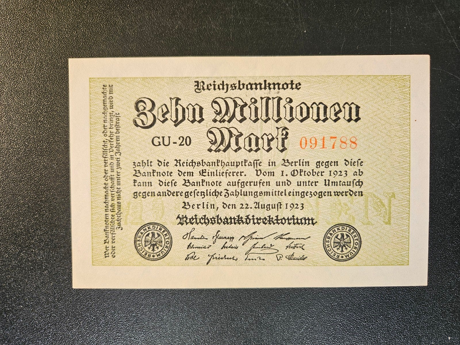 Duitsland pick 106c 1923 UNC-, Verzenden, Duitsland, Los biljet