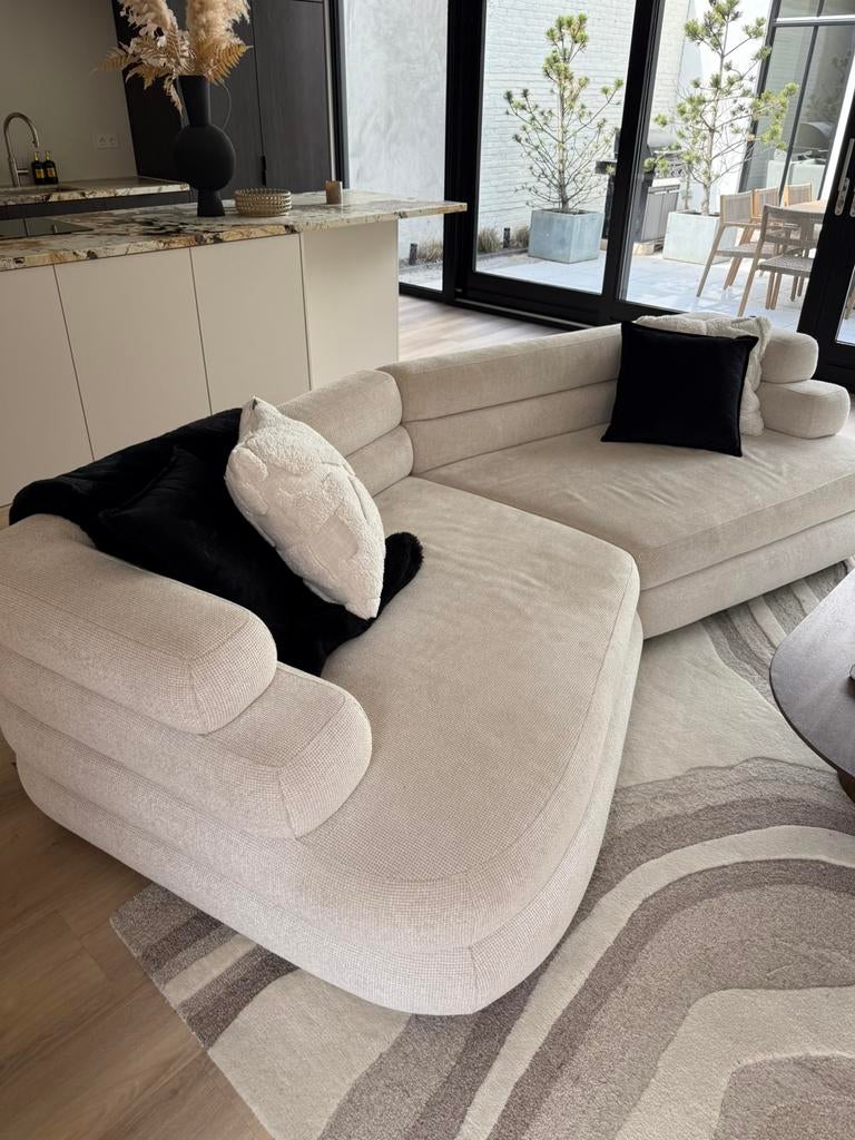 Eichholtz Bank Malaga L Off White [Nieuwprijs €6000], Huis en Inrichting, Banken | Sofa's en Chaises Longues, Ophalen, Zo goed als nieuw