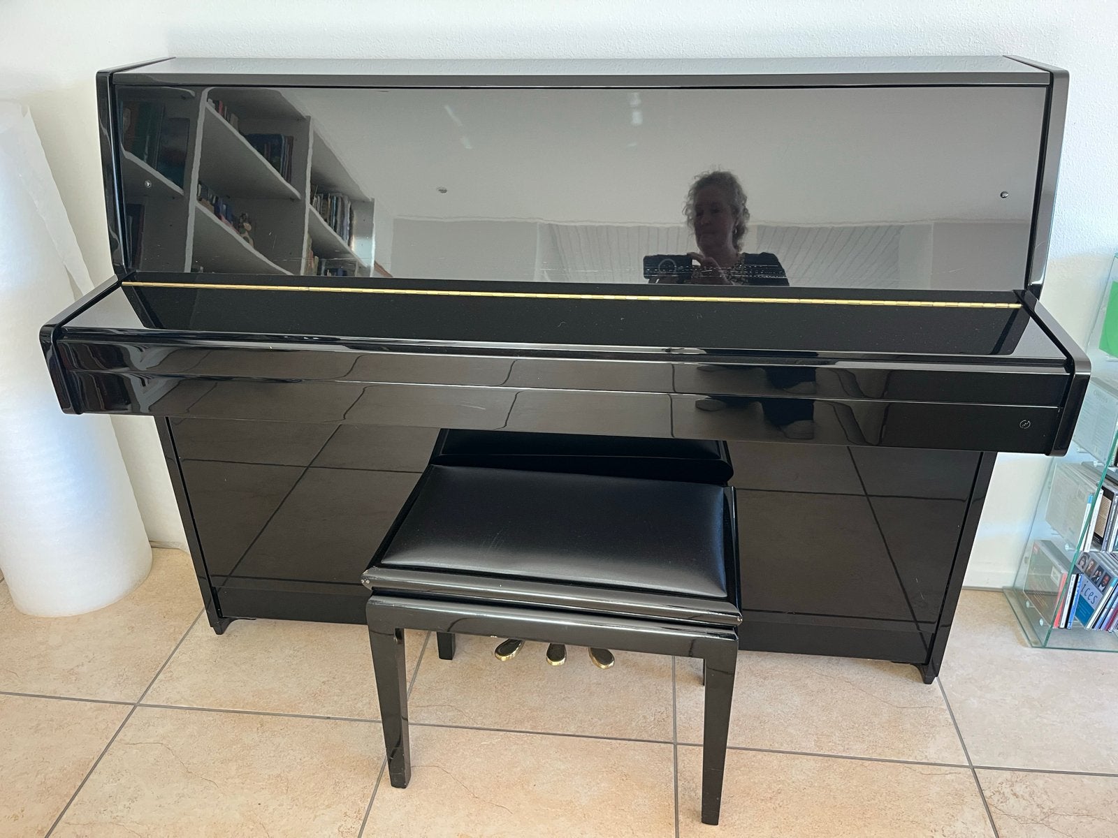 Piano Kawai CX-9  - Zwart Hoogglans, Ophalen, Gebruikt, Zwart, Piano