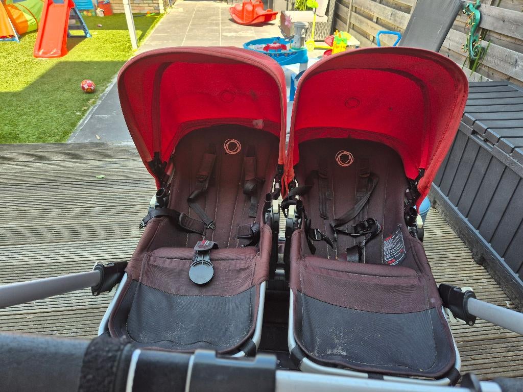 Tweeling kinderwagen, Ophalen, Gebruikt, Bugaboo, Verstelbare duwstang