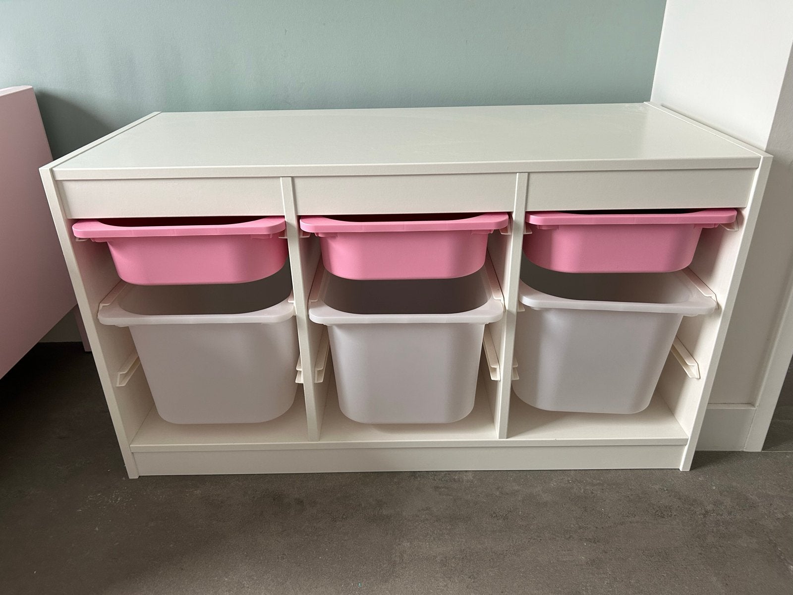 IKEA Trofast Opbergcombinatie met Bakken - Wit/Roze, Ophalen, Zo goed als nieuw