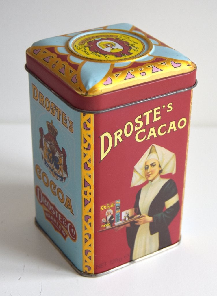 Droste's Bonbons Chocolade Pastilles blikje in prachtstaat, Verzamelen, Blikken, Ophalen of Verzenden, Zo goed als nieuw, Overige