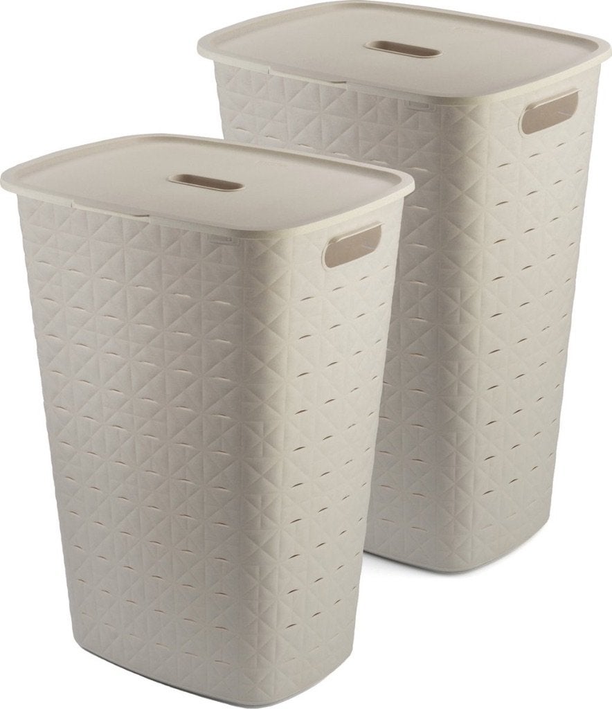 Curver wasmand in beige , 2 stuks, Ophalen, Zo goed als nieuw, Wasmand, Overige merken