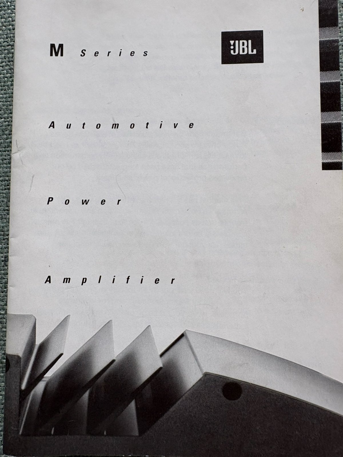 Originele handleiding JBL M Series M1 t/m M4 Automotive, Ophalen of Verzenden
