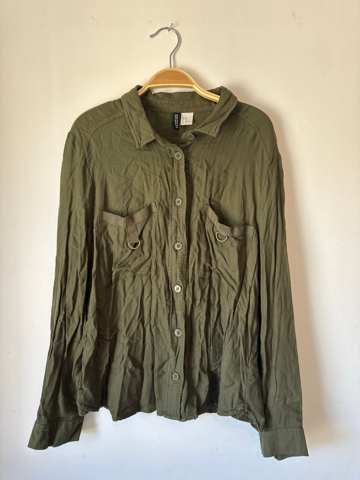 H&M Divided Groen Overhemd Maat 40, Ophalen of Verzenden, Gedragen, Maat 38/40 (M), Groen