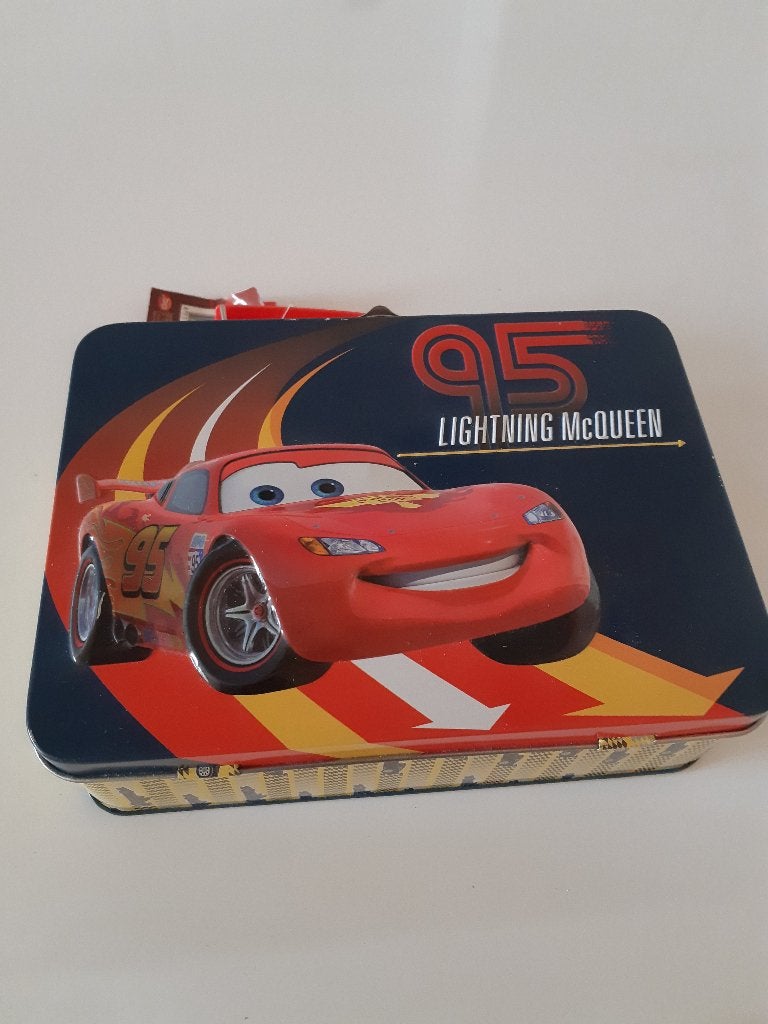 Disney Cars blikken trommel / + grote partij Disney figuren, Ophalen of Verzenden, Nieuw