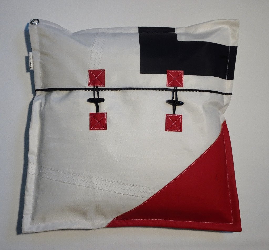 Zeildoekkussen Big Red, Ophalen of Verzenden, Nieuw, Rood, Vierkant