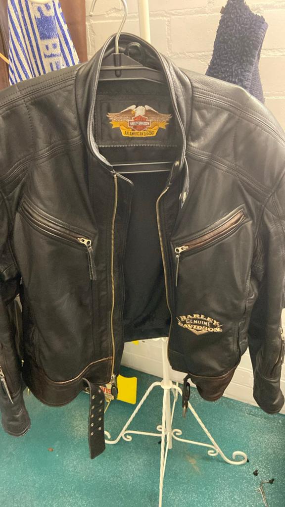 HARLEY DAVIDSON MOTORJACK ORGINELE XL, Motoren, Ophalen of Verzenden, Tweedehands, Jas | leer