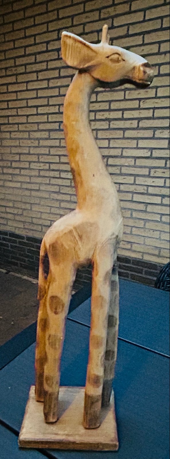 Houten Giraffe Beelden  - Afrikaans Decoratie, Ophalen, 50 - 100 cm, Beeld, Hout