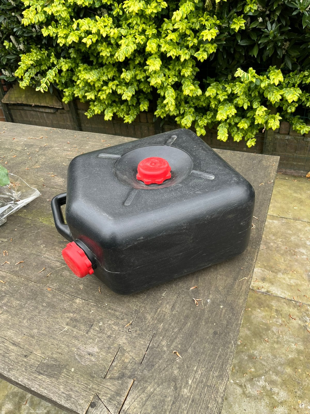 Zgan zwarte draagbare vuilwatertank 20 liter, Ophalen of Verzenden, Zo goed als nieuw