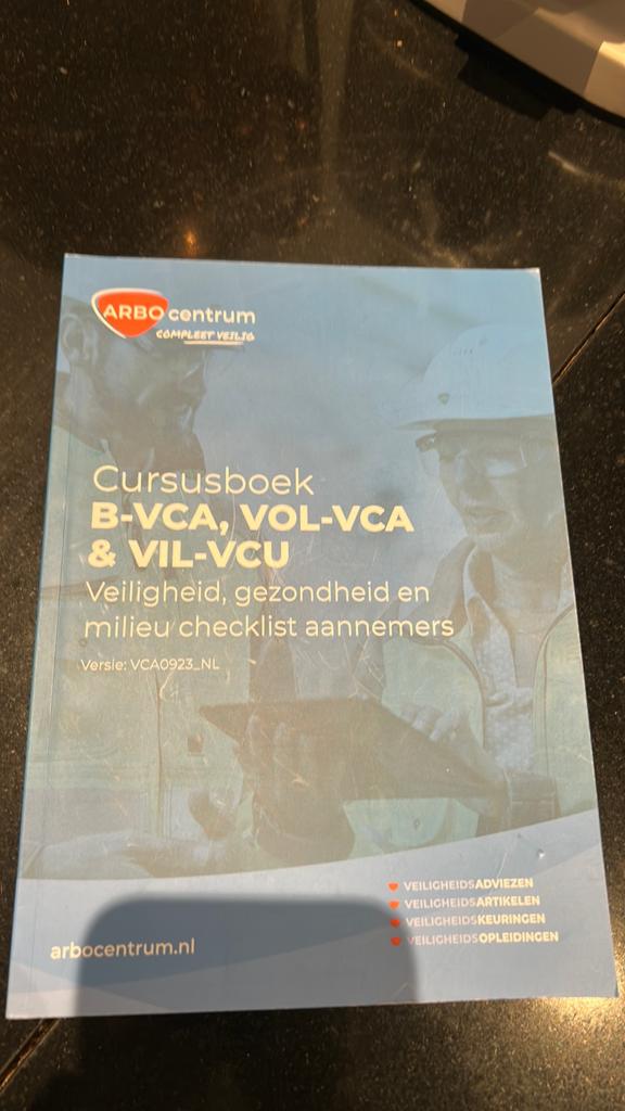 Cursus boek vca vol, Boeken, Ophalen of Verzenden, Zo goed als nieuw