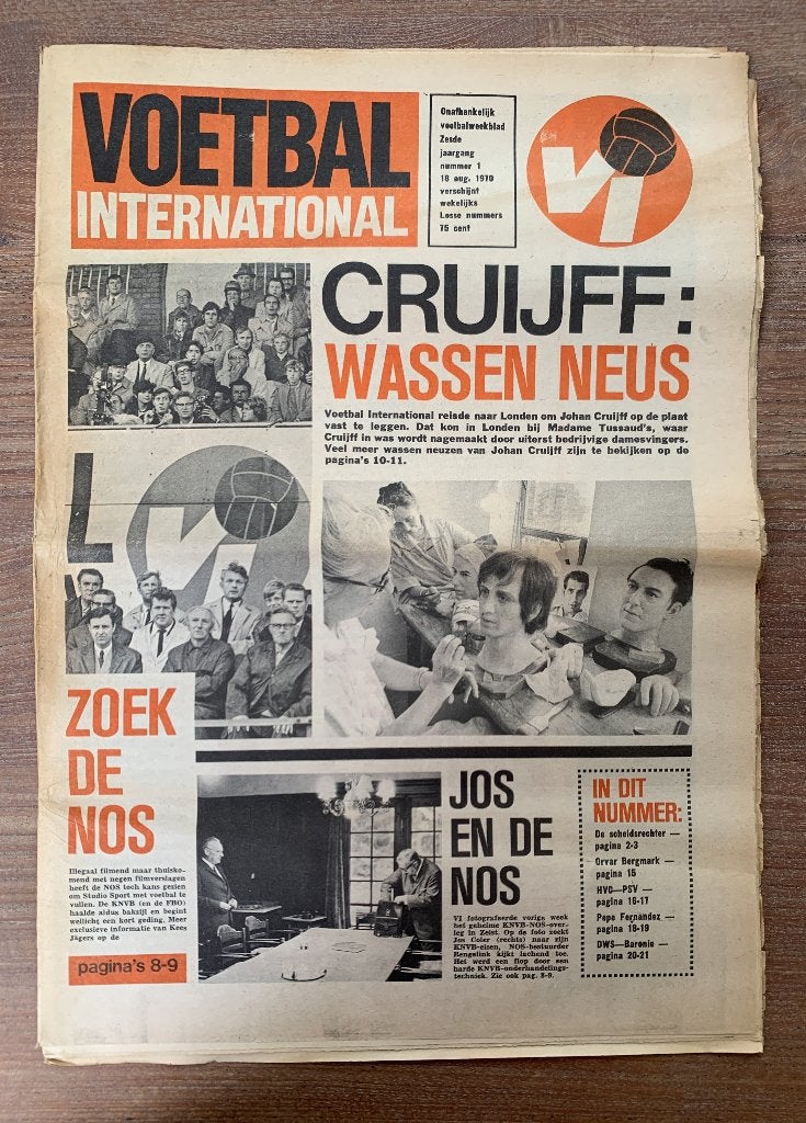 Voetbal International VI Div. tijdschriften uit 1970 / €5,-, Ophalen of Verzenden, Zo goed als nieuw, Sparta, Boek of Tijdschrift