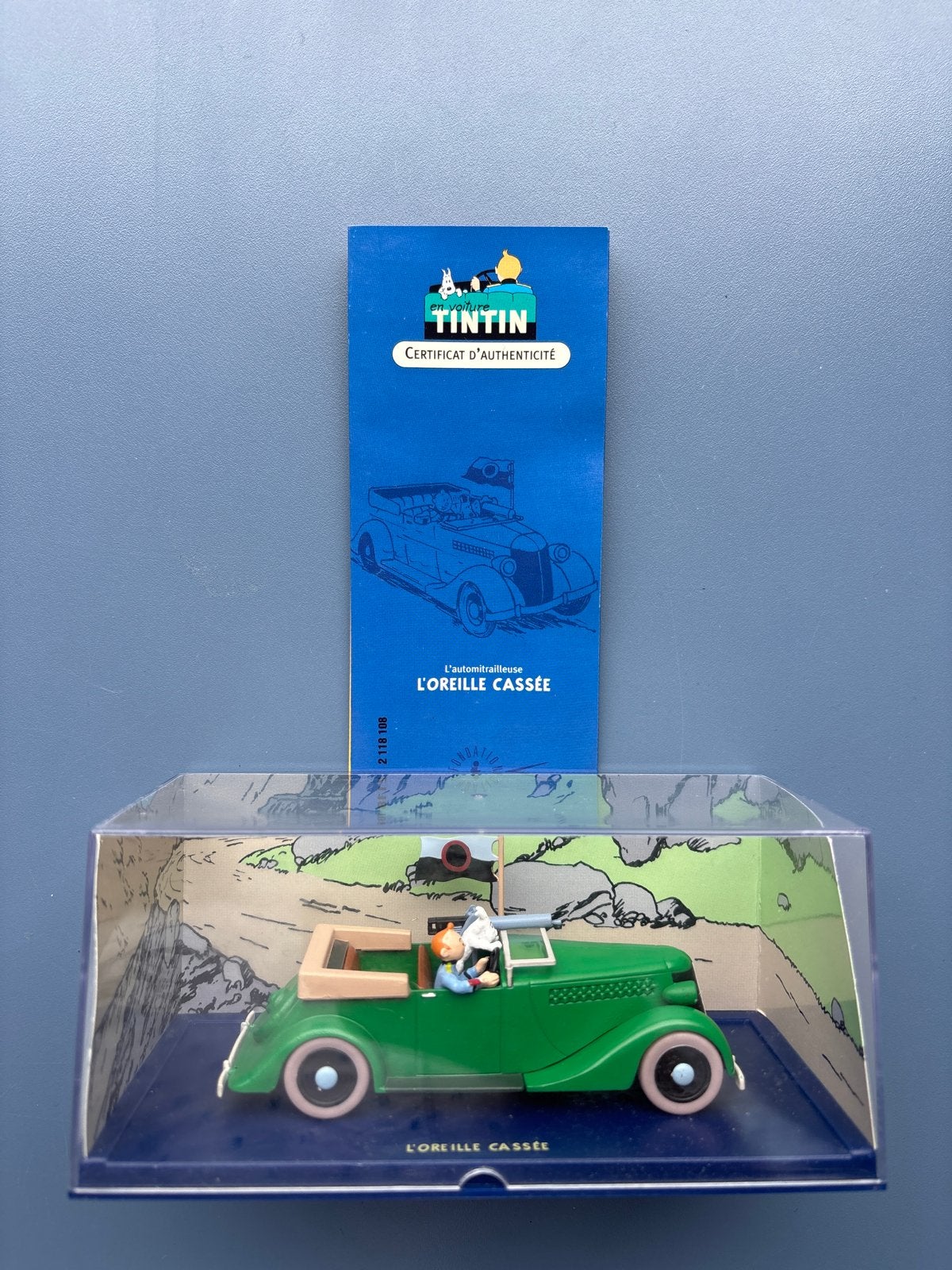 Kuifje auto 1/43 - De Gebroken Oor - Atlas Editions, Hobby en Vrije tijd, Modelauto's | 1:43, Ophalen of Verzenden, Zo goed als nieuw