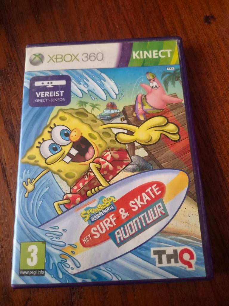 SpongeBob's Surf & Skate Avontuur Xbox 360 Kinect, Avontuur en Actie, 1 speler, Ophalen of Verzenden, Zo goed als nieuw