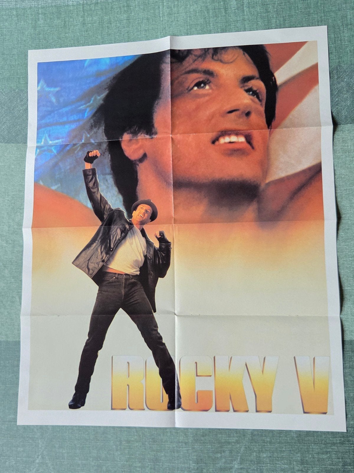Vintage Rocky V Filmposter - Sylvester Stallone, Ophalen of Verzenden, Zo goed als nieuw, A1 t/m A3, Film en Tv