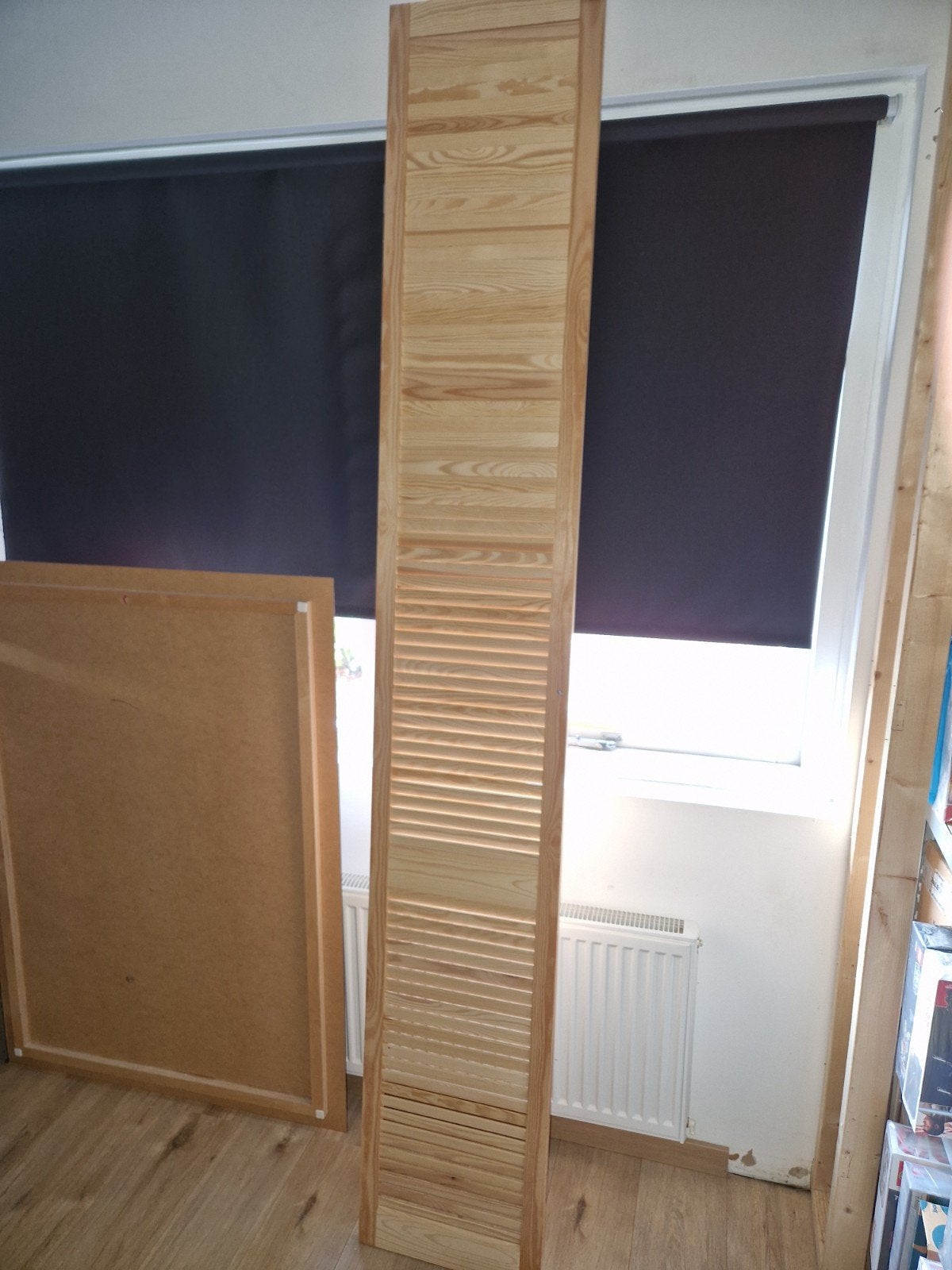 Houten vouwdeur met lamellen 6x totaal, Doe-het-zelf en Verbouw, Deuren en Horren, Ophalen, Minder dan 80 cm, 215 cm of meer, Binnendeur