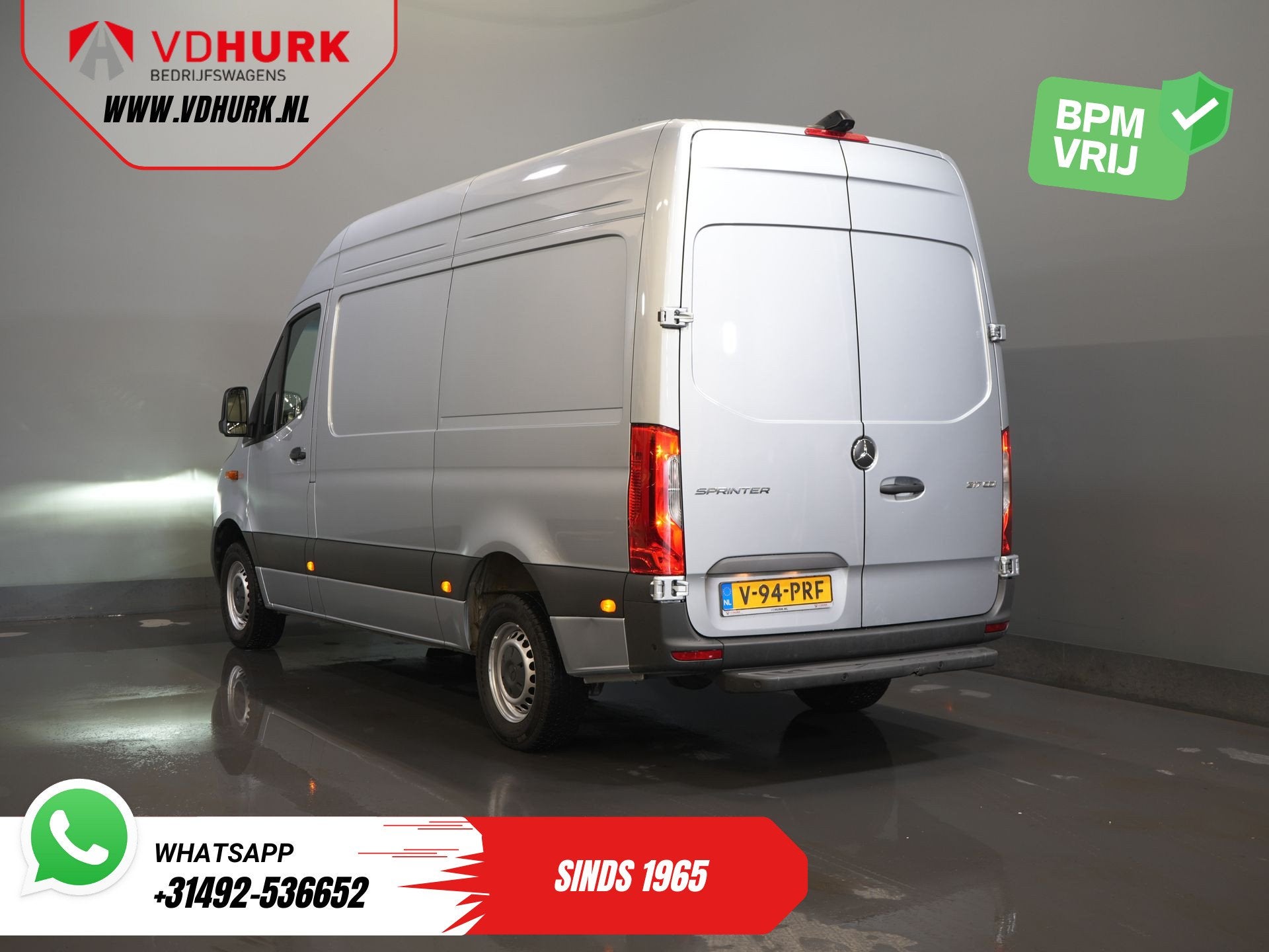 Mercedes-Benz Sprinter 317 CDI Aut. L2H2 LED/ Gev.Stoel/ Nav, Automaat, 4 cilinders, 2000 kg, Bedrijf