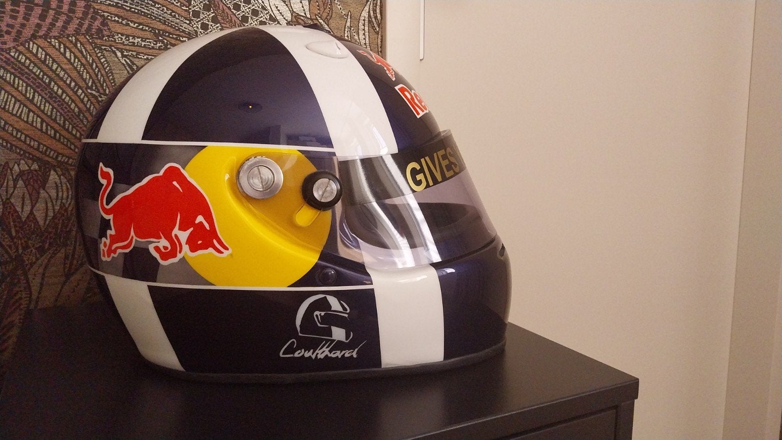 F1 David Coulthard Red Bull helm full size, Verzamelen, Ophalen of Verzenden