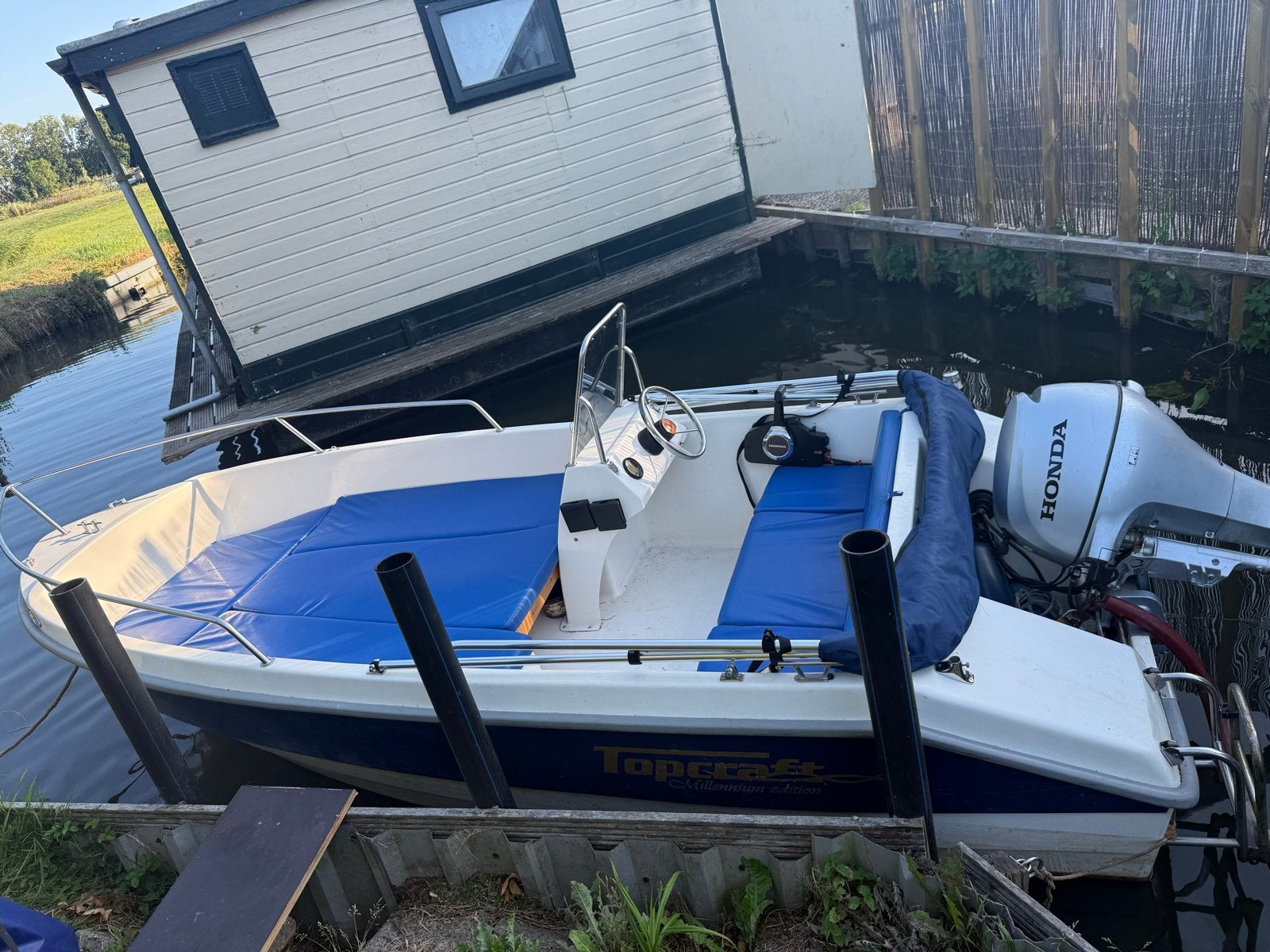 Topcraft milenium 435 met Honda 15PK buitenboordmotor, Ophalen, Gebruikt, Overige typen, Motorboot