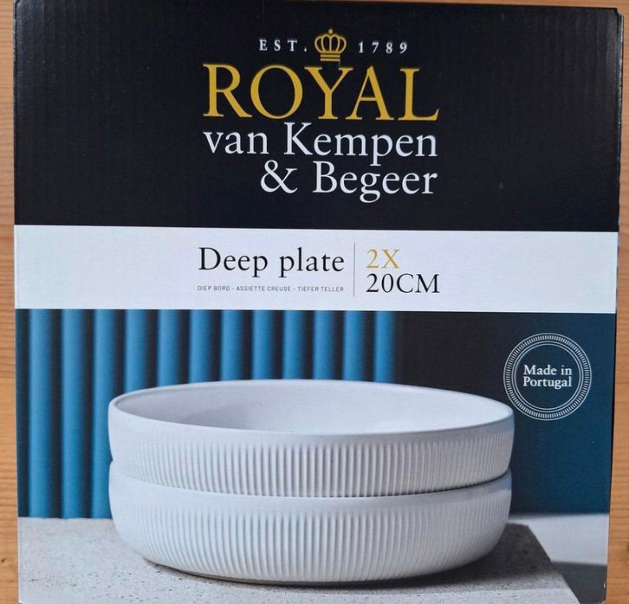 Royal Van Kempen & Begeer diepborden Wit, Nieuw, Ophalen of Verzenden, Bord(en), Effen