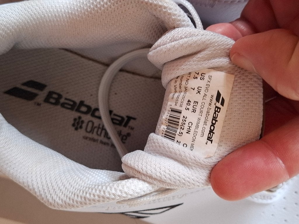 Z.g.a.n. Babolat heren tennisschoenen maat 40.5 (ruim!), Sport en Fitness, Tennis, L00, Schoenen, Ophalen of Verzenden, Zo goed als nieuw