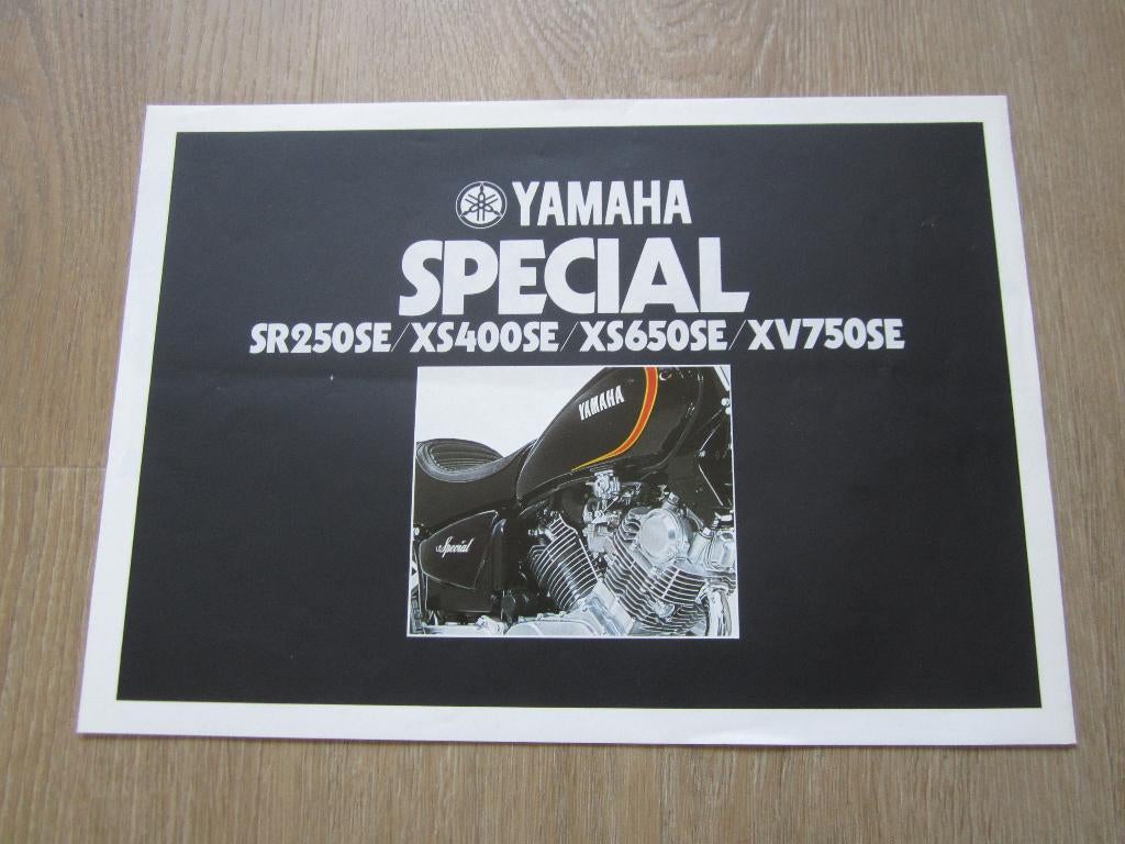 Yamaha SR 250 SE XS 400 SE XS 650 SE XV 750 SE folder 1981, Motoren, Ophalen of Verzenden, Yamaha