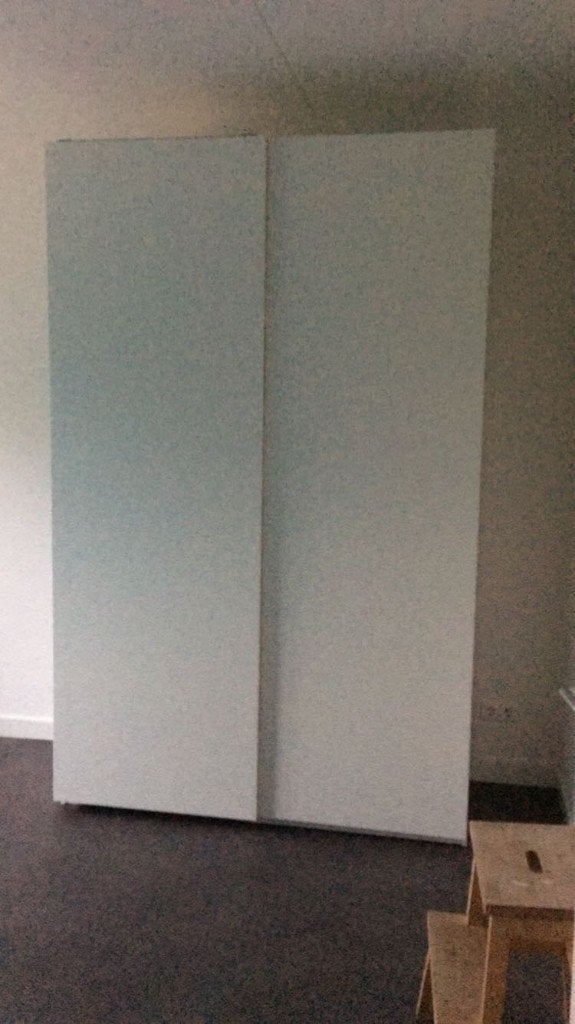 Ikea PAX/Hasvik wit 236cm hoog met schuifdeuren, Ophalen, Overige materialen, Met deur(en), Gebruikt
