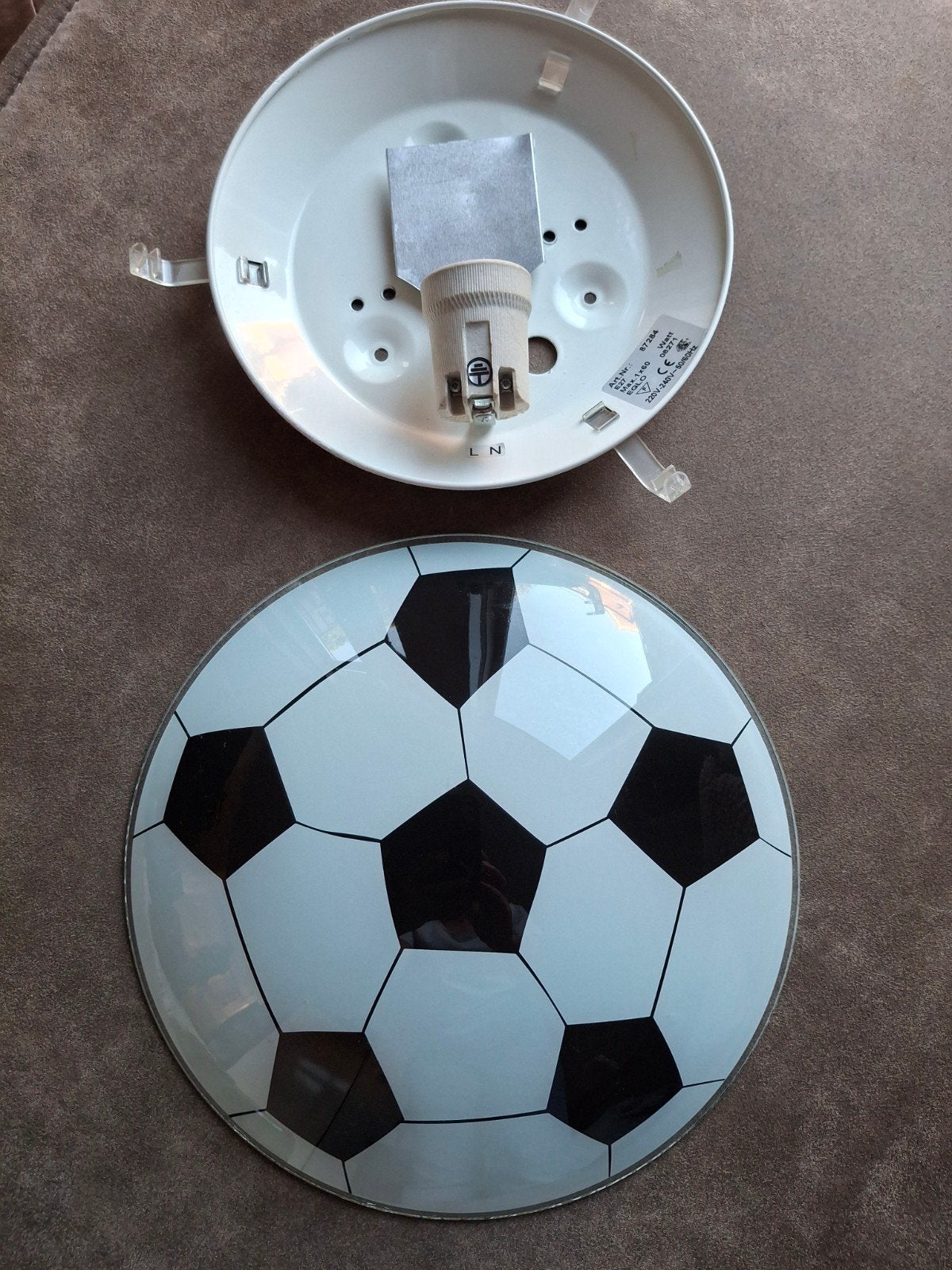 Mooie voetbal lamp / plafondlamp, Ophalen, Gebruikt