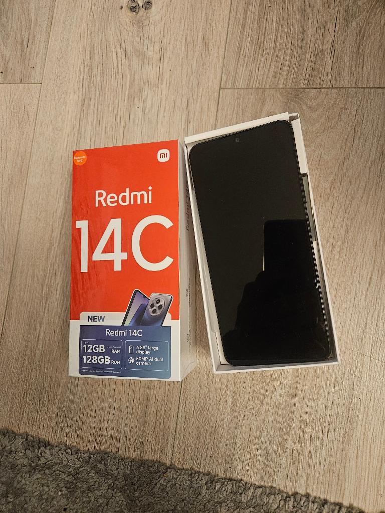 Xiaomi REDMI 14C telefoon 12GB/256GB/50MP/€111\, Ophalen of Verzenden, Nieuw, Zwart
