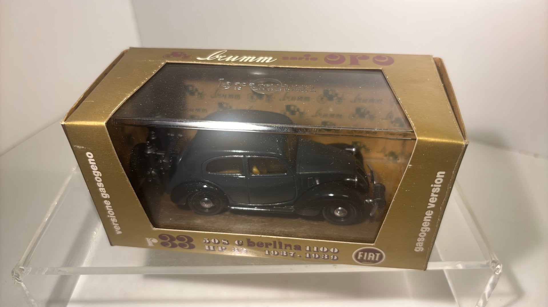 Fiat 508c berlina 1100 grey brumm 1.43, Hobby en Vrije tijd, Modelauto's | 1:43, Overige merken, Auto, Ophalen of Verzenden, A