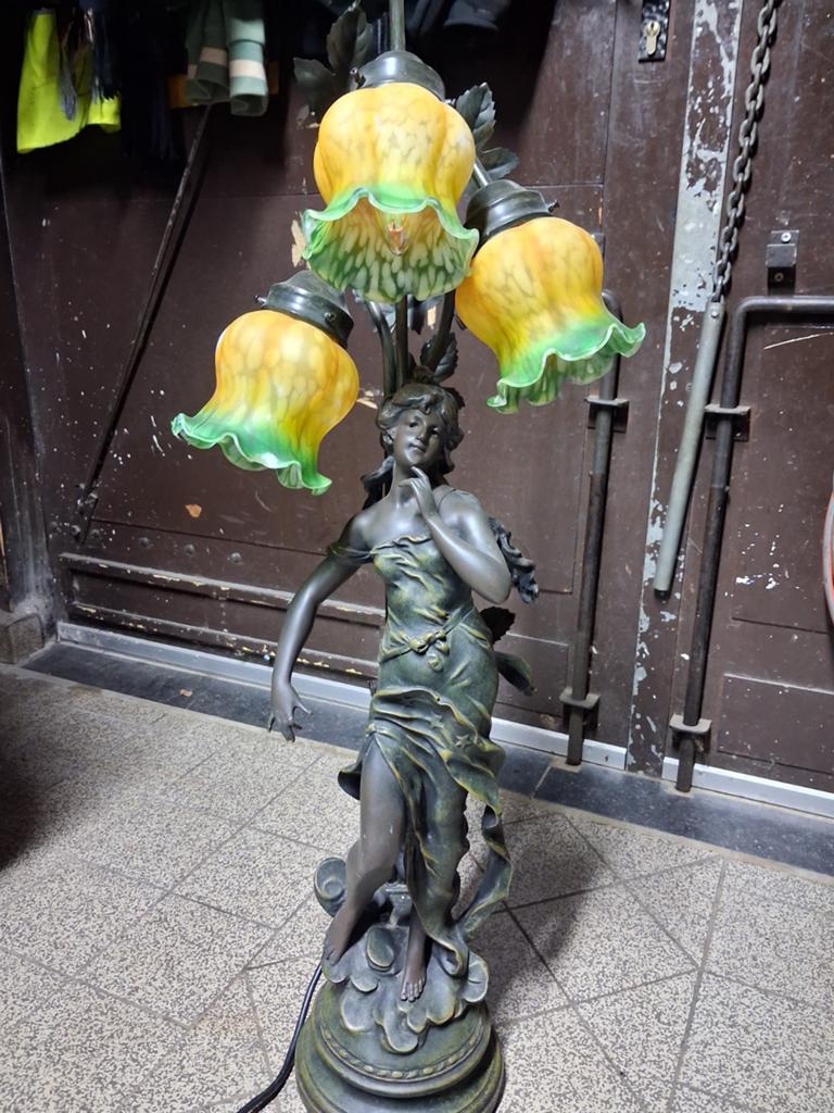 Prachtige zware kunstof lamp van 92 cm hoog, Ophalen of Verzenden
