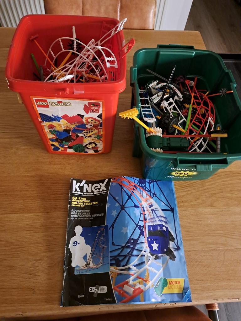 K'nex Achtbaan met motor en handleiding, Ophalen of Verzenden, Gebruikt, K'nex