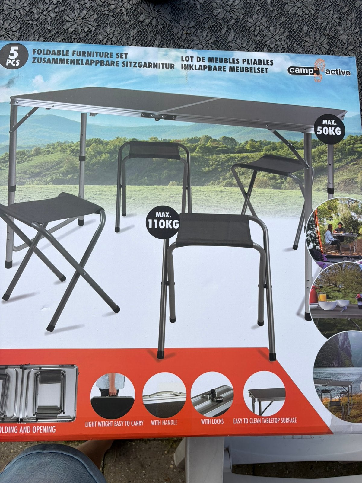 Camping set 5 delig inklapbaar, Ophalen, Nieuw