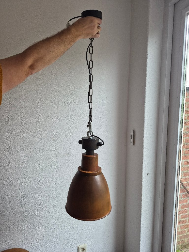 Industrial lamp, Ophalen, E27 (groot), Zo goed als nieuw, Metaal