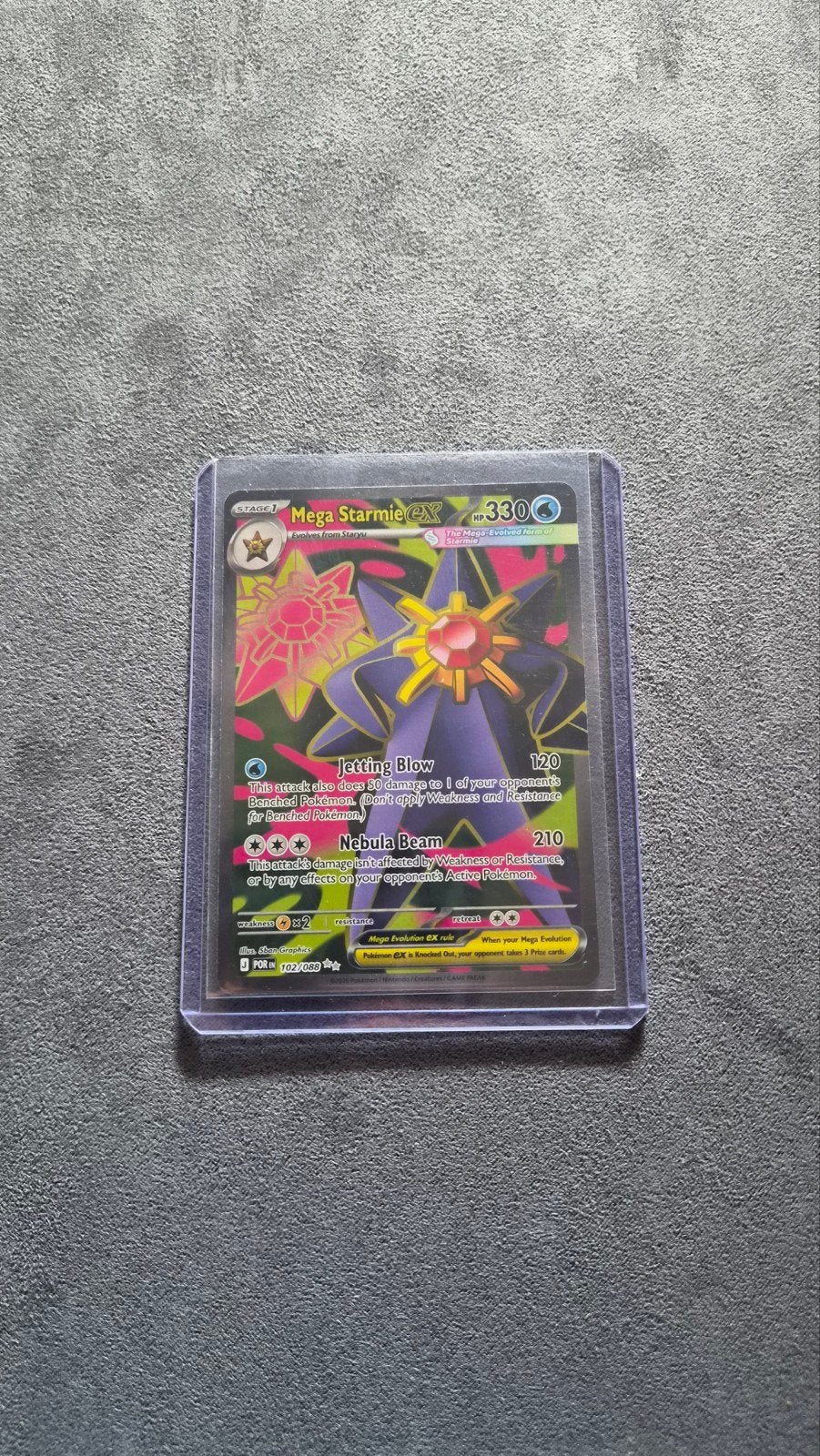 Mega Starmie ex #102 Perfect Order, Ophalen of Verzenden, Nieuw, Losse kaart