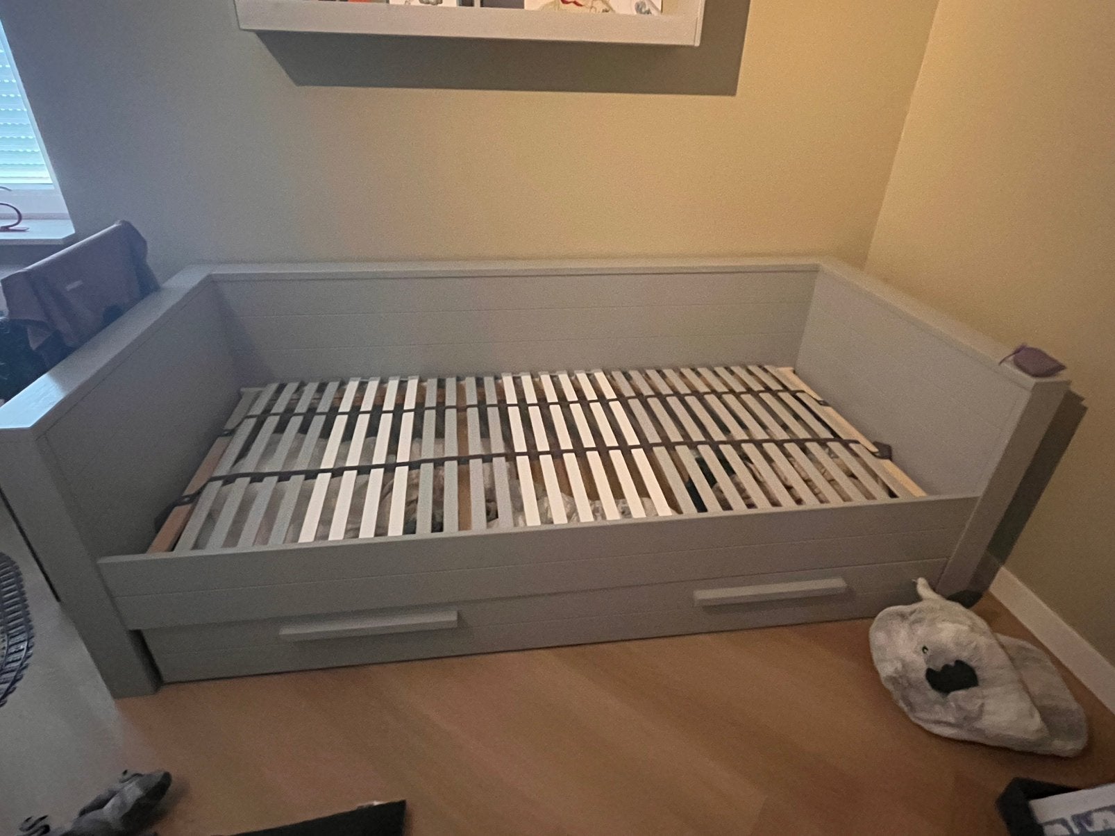 Woood 1-persoons bed met lattenbodem, Ophalen, Lattenbodem, Minder dan 140 cm, 100 cm of meer